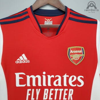 Camisa Arsenal I 21/22 Versão Torcedor + Personalização Grátis