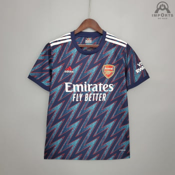Camisa Arsenal III 21/22 Versão Torcedor + Personalização Grátis