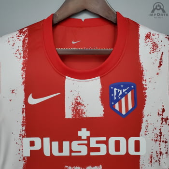 Camisa Atlético de Madrid I 21/22 Versão Feminina + Personalização Grátis 