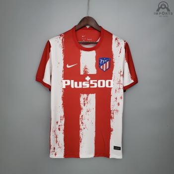 Camisa Atlético de Madrid I 21/22 Versão Torcedor + Personalização Grátis 