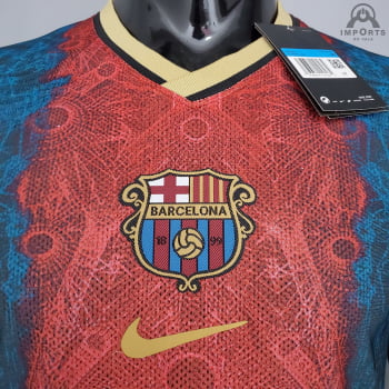 Camisa Barcelona 21/22 Versão Jogador Concept + Personalização Grátis 