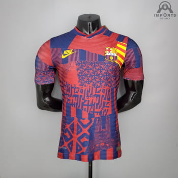 Camisa Barcelona 21/22 Versão Jogador Ed. Especial + Personalização Grátis