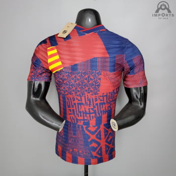 Camisa Barcelona 21/22 Versão Jogador Ed. Especial + Personalização Grátis