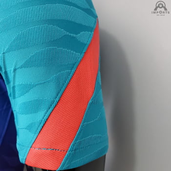 Camisa Barcelona 21/22 Versão Jogador Treino - Azul