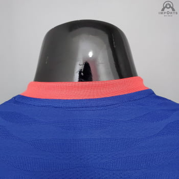 Camisa Barcelona 21/22 Versão Jogador Treino - Azul