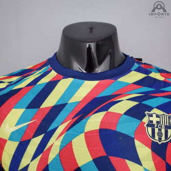 Camisa Barcelona 21/22 Versão Jogador Treino - Colorida