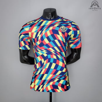 Camisa Barcelona 21/22 Versão Jogador Treino - Colorida