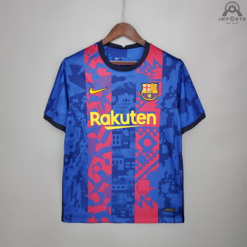 Camisa Barcelona I 21/22 Versão Torcedor Champions League + Personalização Grátis