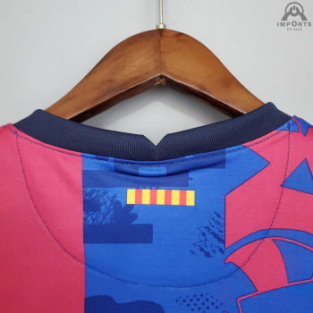 Camisa Barcelona I 21/22 Versão Torcedor Champions League + Personalização Grátis