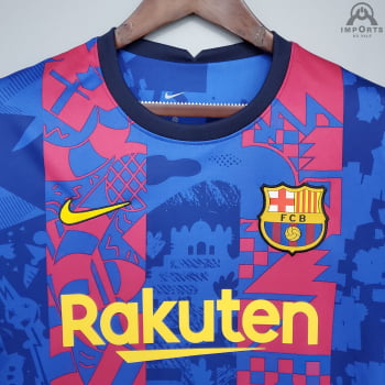 Camisa Barcelona I 21/22 Versão Torcedor Champions League + Personalização Grátis