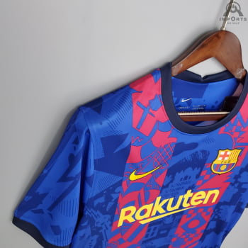 Camisa Barcelona I 21/22 Versão Torcedor Champions League + Personalização Grátis