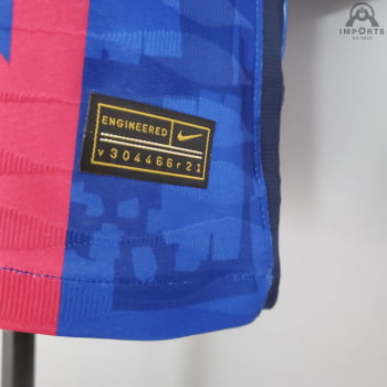 Camisa Barcelona I 21/22 Versão Jogador Champions League + Personalização Grátis