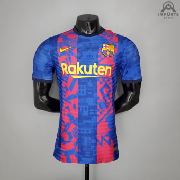 Camisa Barcelona I 21/22 Versão Jogador Champions League + Personalização Grátis 