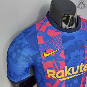 Camisa Barcelona I 21/22 Versão Jogador Champions League + Personalização Grátis