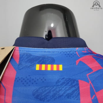 Camisa Barcelona I 21/22 Versão Jogador Champions League + Personalização Grátis