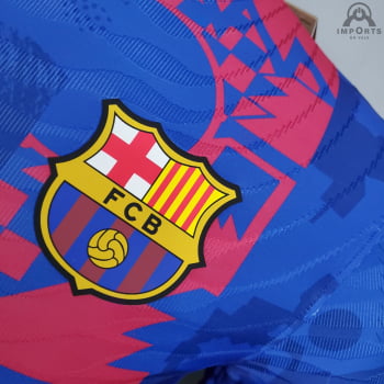 Camisa Barcelona I 21/22 Versão Jogador Champions League + Personalização Grátis 