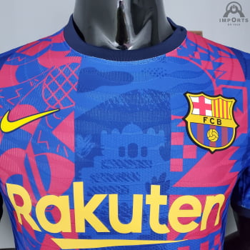 Camisa Barcelona I 21/22 Versão Jogador Champions League + Personalização Grátis