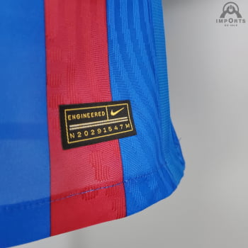 Camisa Barcelona I 21/22 Versão Jogador + Personalização Grátis 