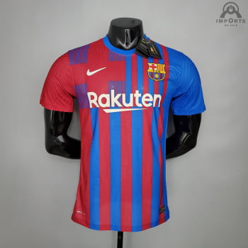 Camisa Barcelona I 21/22 Versão Jogador + Personalização Grátis 