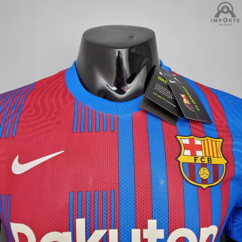 Camisa Barcelona I 21/22 Versão Jogador + Personalização Grátis 