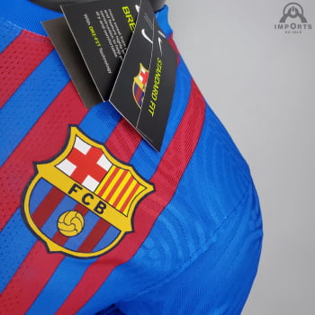 Camisa Barcelona I 21/22 Versão Jogador + Personalização Grátis 
