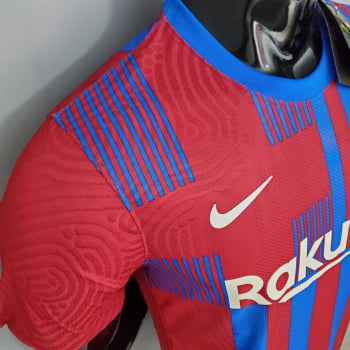 Camisa Barcelona I 21/22 Versão Jogador + Personalização Grátis 