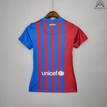 Camisa Barcelona  I 21/22 Versão Feminina + Personalização Grátis