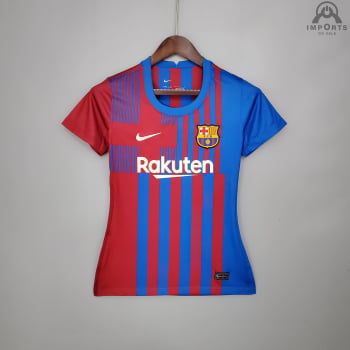Camisa Barcelona  I 21/22 Versão Feminina + Personalização Grátis