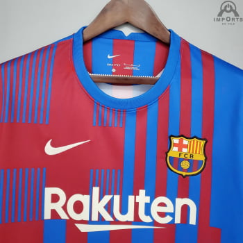 Camisa Barcelona I 21/22 Versão Torcedor + Personalização Grátis 