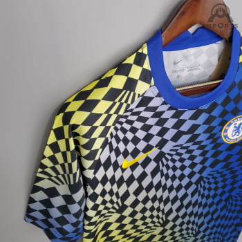 Camisa Chelsea 21/22 Treino - Azul/amarelo