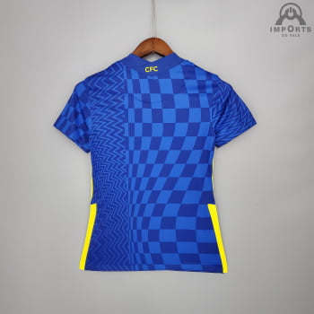 Camisa Chelsea I 21/22 Versão Feminina + Personalização Grátis