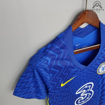 Camisa Chelsea I 21/22 Versão Feminina + Personalização Grátis