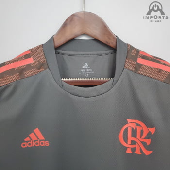 Camisa Flamengo 21/22 Treino - Cinza/vermelha