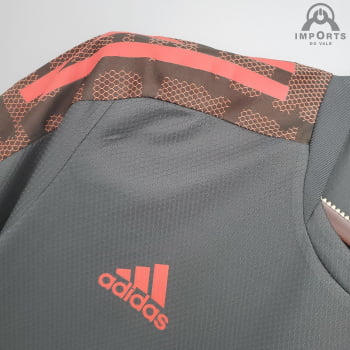 Camisa Flamengo 21/22 Treino - Cinza/vermelha