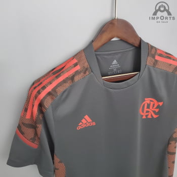 Camisa Flamengo 21/22 Treino - Cinza/vermelha