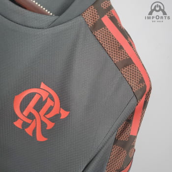 Camisa Flamengo 21/22 Treino - Cinza/vermelha Camisa Flamengo 21/22 Treino - Cinza/vermelha