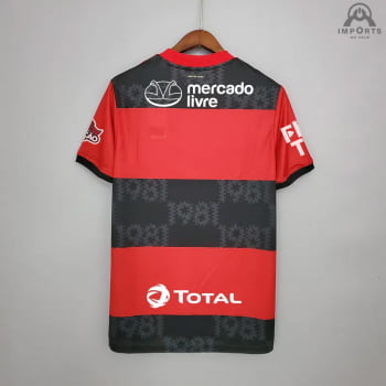Camisa Flamengo I 21/22 Versão Torcedor Brasileirão 2021 + Patrocínios + Patch campeão 2020 + Personalização Grátis