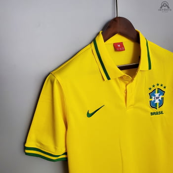 Camisa da Seleção Brasileira Gola Polo 21/22 - Amarelo