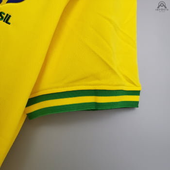Camisa da Seleção Brasileira Gola Polo 21/22 - Amarelo