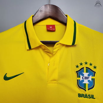 Camisa da Seleção Brasileira Gola Polo 21/22 - Amarelo