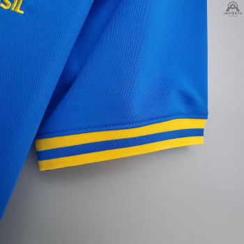 Camisa da Seleção Brasileira Gola Polo 21/22 - Azul