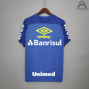 Camisa Grêmio 21/22 Treino + Patrocínios - Azul/amarelo