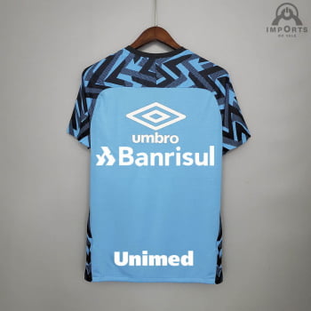 Camisa Grêmio 21/22 Treino + Patrocínios - Azul