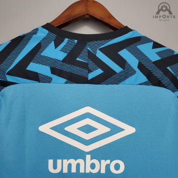 Camisa Grêmio 21/22 Treino + Patrocínios - Azul