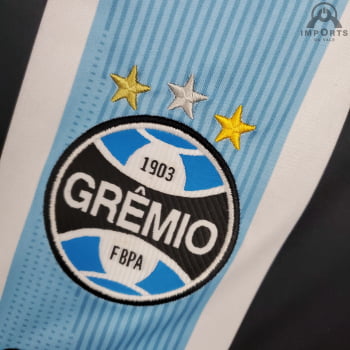 Camisa Manga Longa Grêmio I 21/22 Versão Torcedor + Personalização Grátis Camisa Manga Longa Grêmio I 21/22 Versão Torcedor + Personalização Grátis