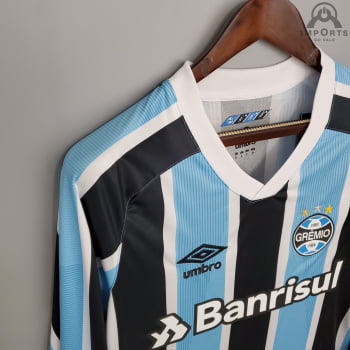 Camisa Manga Longa Grêmio I 21/22 Versão Torcedor + Personalização Grátis