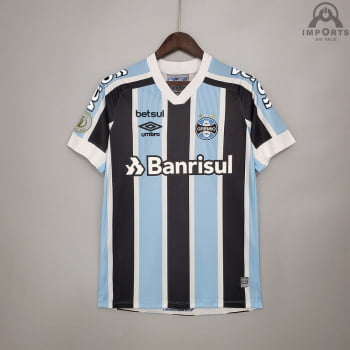 Camisa Grêmio I 21/22 Verão Torcedor Brasileirão + Personalização Grátis
