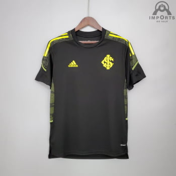 Camisa Internacional 21/22 Treino - Preto/verde Camisa Internacional 21/22 Treino - Preto/verde