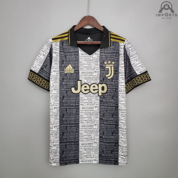 Camisa Juventus 21/22 Edição Especial Moschino Versão Torcedor + Personalização Grátis