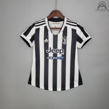 Camisa Juventus I 21/22 Versão Feminina + Personalização Grátis 